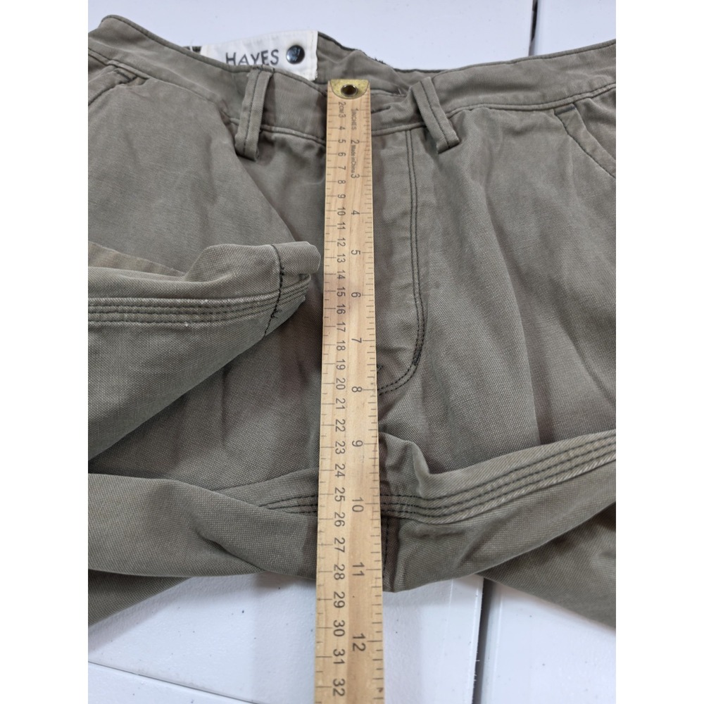 Y2K Gap Pants Mens 31x30 Green Canvas Hayes Faded Button Fly Workwear - Picture 8 of 11